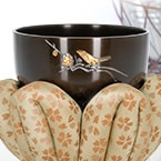 香雲ﾘﾝｾｯﾄ 鍋長色 梅に鶯彫