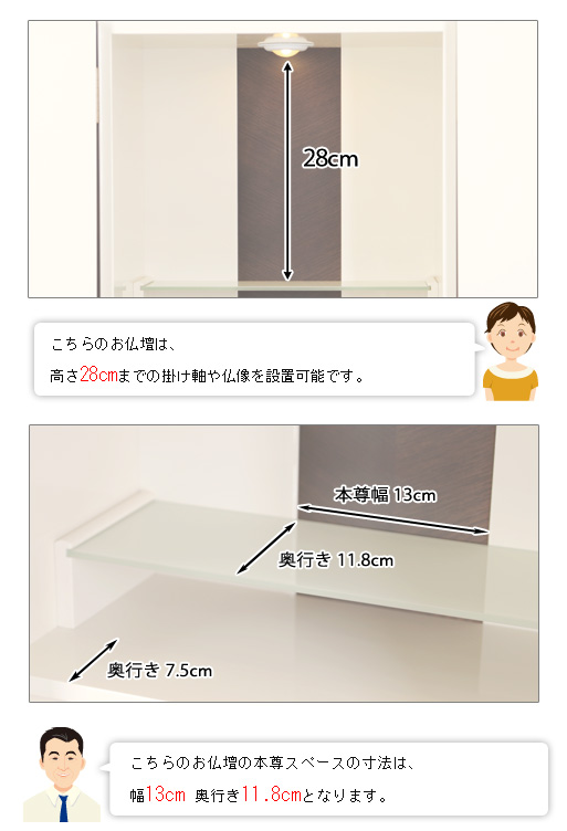 本尊まわりの寸法図