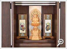 両脇掛軸と仏像