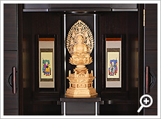 須弥壇掛軸仏像