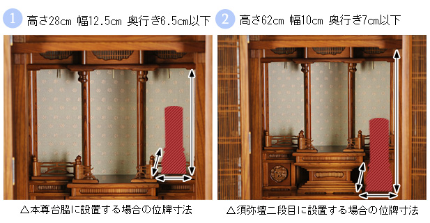 唐木仏壇 北見 本欅の位牌設置