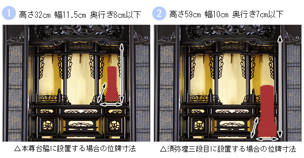 唐木仏壇 大国Z 黒檀調の位牌設置