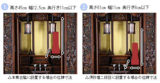 唐木仏壇 明応 本鉄刀木の位牌設置