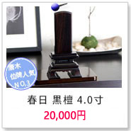 春日　黒檀4.0寸