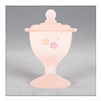 ガラス ピンク桜 茶器（茶湯器）【ガラス】