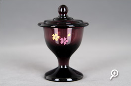 ガラス　ワイン桜　茶器（茶湯器）　