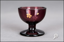 ガラス　ワイン桜　仏器（仏飯器）　 