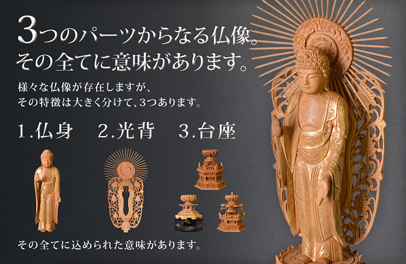 白檀『西立弥陀如来像』3つのポイント
