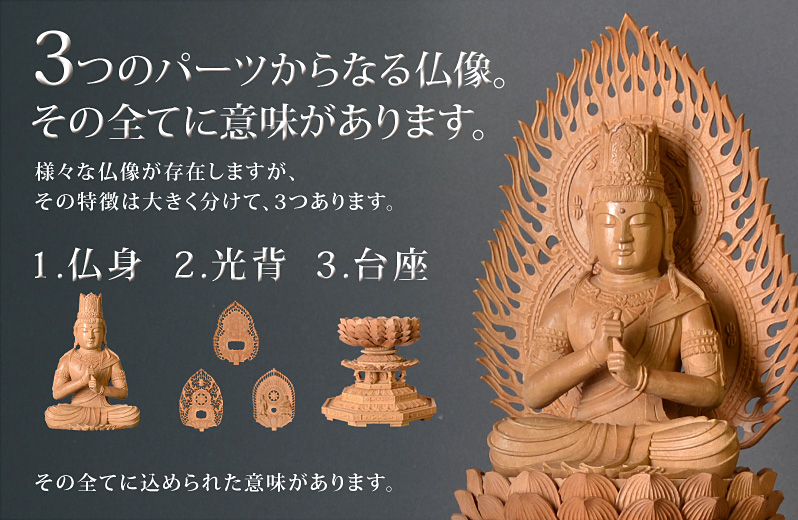 白檀『大日如来像・上彫仏』3つのポイント