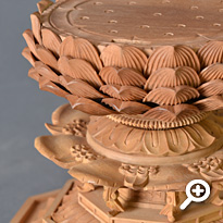 白檀 大日如来像・上彫仏 火炎光背・正八角台座 フォトギャラリー