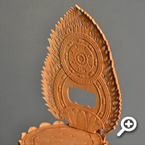 白檀 大日如来像・上彫仏 火炎光背・正八角台座 フォトギャラリー