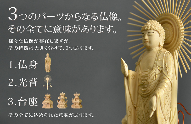 ツゲ『東立弥陀如来像』3つのポイント