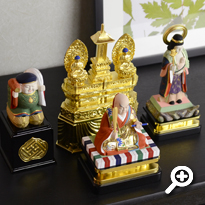 木製彩色 日蓮宗 三宝尊・日蓮上人・大黒天・鬼子母神 フォトギャラリー