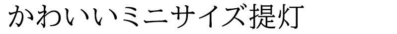 かわいい文化・かわいい提灯・ミニサイズ提灯