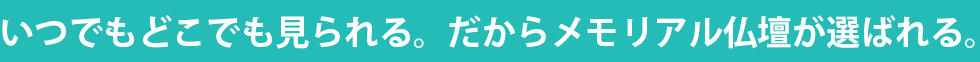 いつでもどこでも見られる。