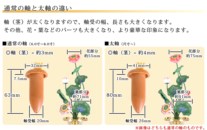 アルミ常花 9本立 彩色 サイズ