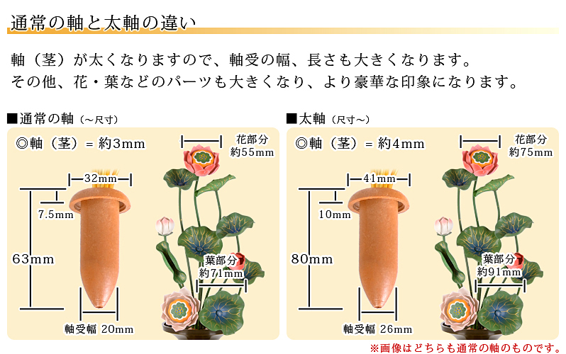 アルミ常花 13本立 彩色 サイズ