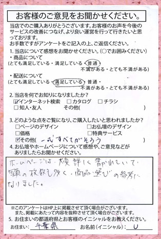 メモリアル仏壇へ お客様からの手紙