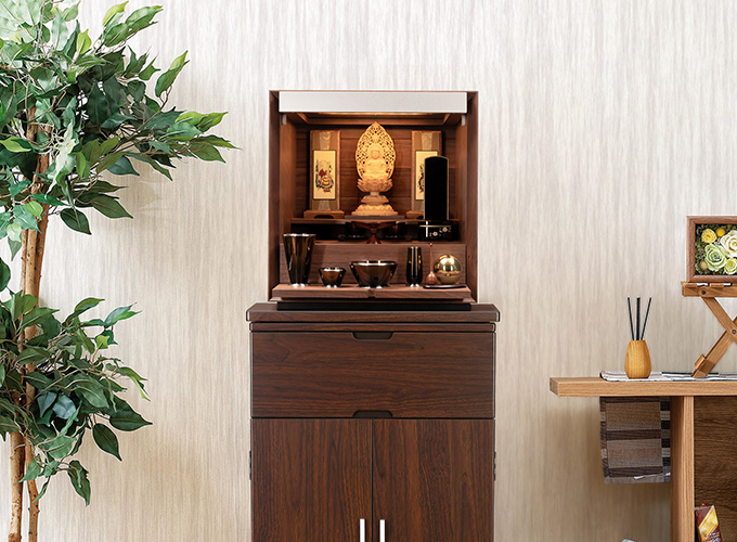 仏壇 ウォールナット材 モダンミニ仏壇 フォレスト ウォールナット | 仏壇・仏具・位牌の