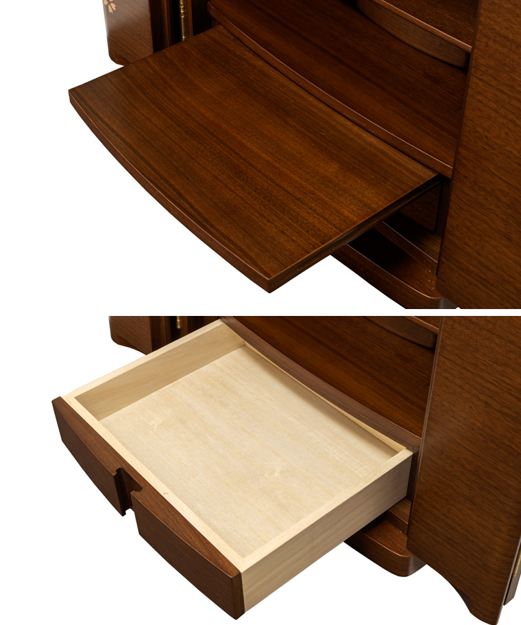 MENUET （2本）　ウォールナット色（美品） モダンミニ仏壇 クーペ ウォールナット 14号 16号 18号 | 仏壇・仏具