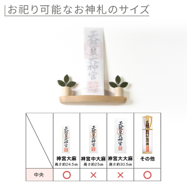 モダン神棚 神棚HITOE サカキ三枚葉セット