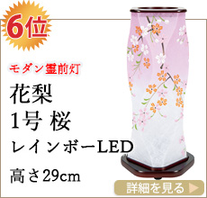 花梨１号（桜）レインボーLED　電気コード式LED